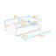 Full XL Upholstered Daybed with LED Light and Twin Trundle-484734947