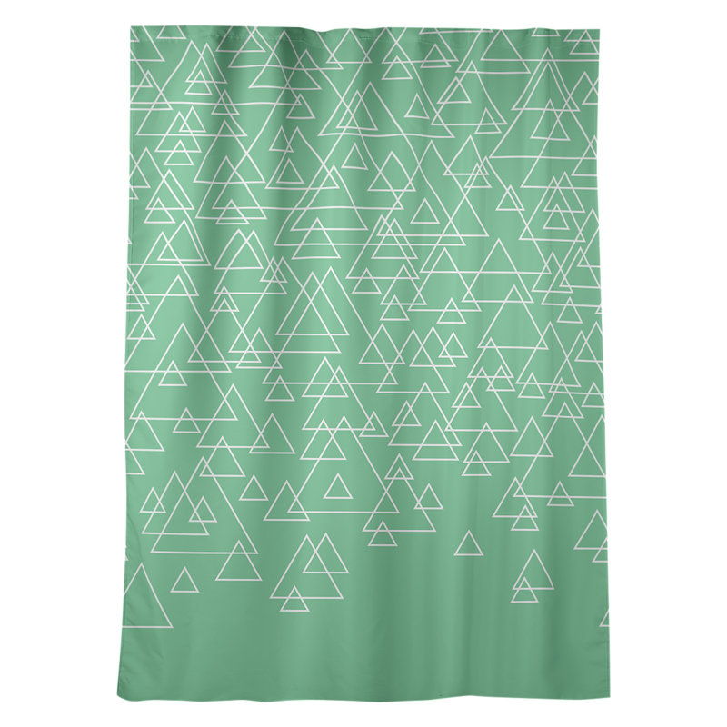 Panneau de rideau simple occultant et isolant avec passe-tringle dispersable Kitterman, Vert / blanc