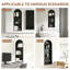Niche de douche arquée en acier inoxydable 12 po x 36 po avec trois tablettes