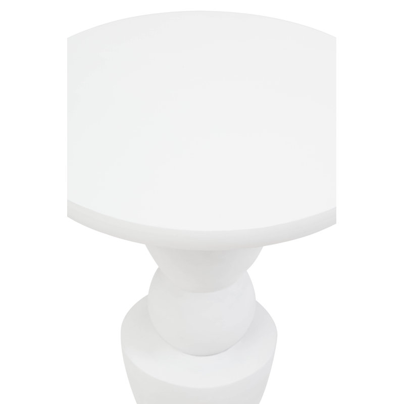 Demel Solid Wood End Table, White