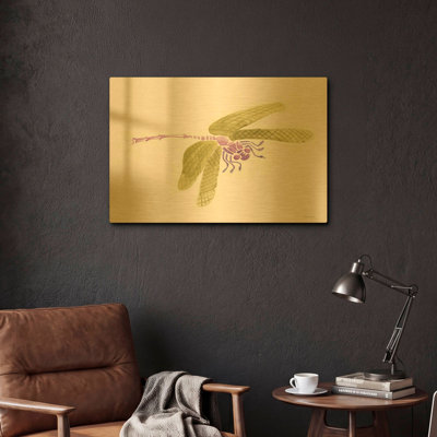 «Dragon Lady» par Kamdon Kreations, art mural en métal doré, 24 po x 16 po