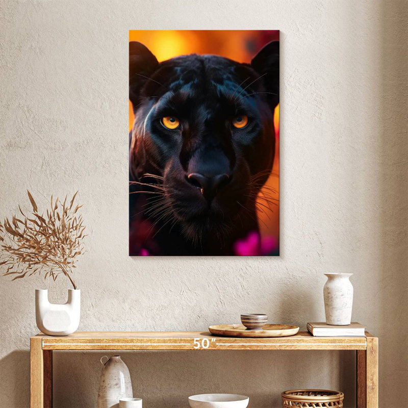 Brampt Black Panther Sunset, 36" H x 24" W