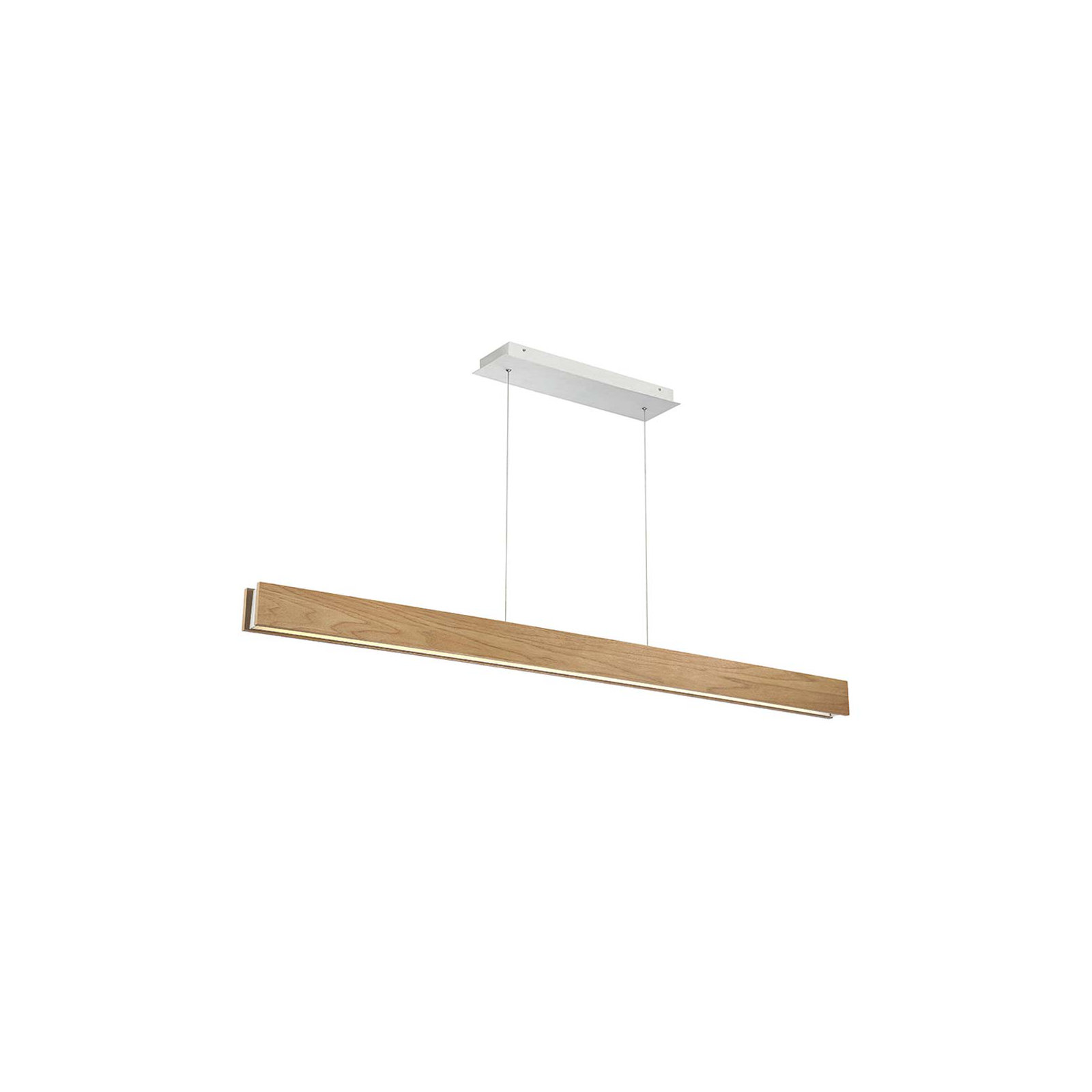Drift Single Light Glass Dimmable LED Pendant, Walnut, 3" H x 56" W x 2" D