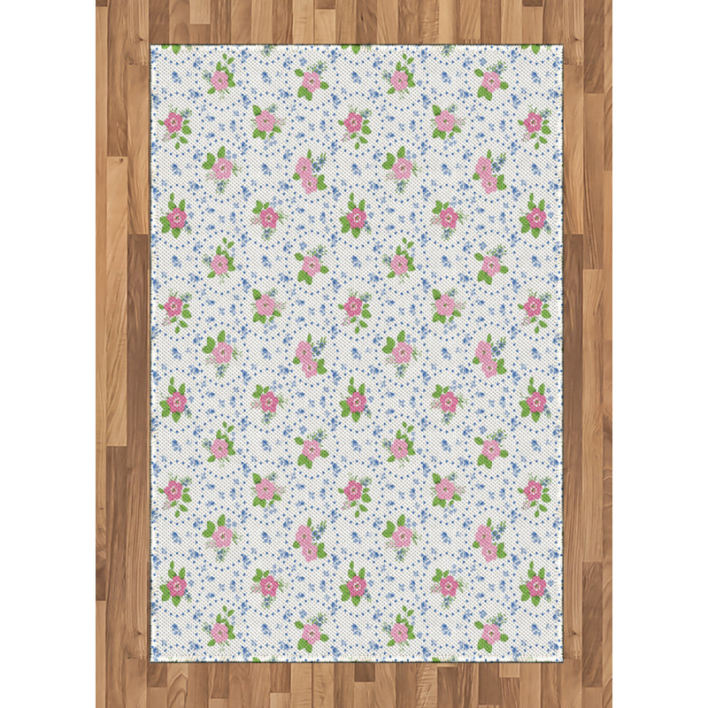 Tapis décoratif à longues fibres en fibre de polyester, Rectangle— 4 pi x 5 pi 8 po
