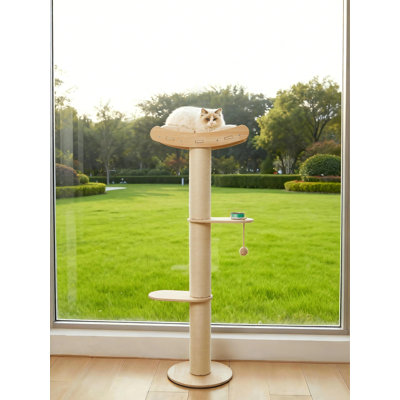 Solid Wood Floor-to-Ceiling Cat Tree
