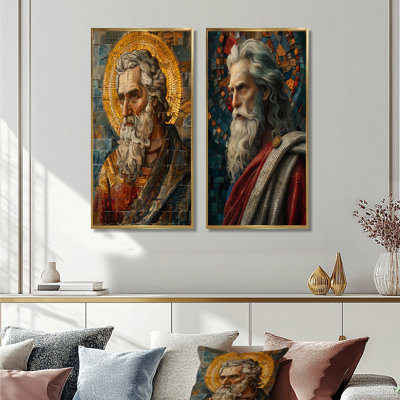 Ensemble de 2 pièces byzantines en mosaïque du roi Arthur III