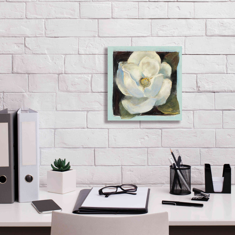 Impression sur toile «Aaratrika Magnolia II» par Carol Rowan, H 12 po x l 12 po x P 0,75 po
