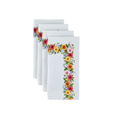 Shawna Polyester Floral Square Napkin