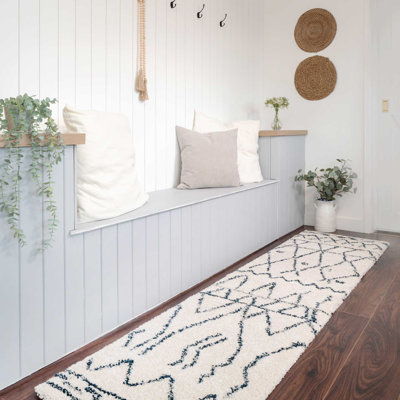 Redwood Geometric Shag Area Rug