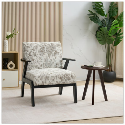 Fauteuil de salon Mid-Century moderne avec coussin de siège confortable pour le salon et le bureau