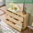 Natural Oak Farmhouse 6-Drawer Dresser, Rustic Wood Chest of Drawers with Natural Texture, Multi-Use Storage for Bedroom & Living Room-1131362072