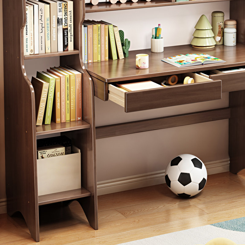 Table d'ordinateur avec chaise Coerd Kids, Brun