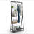 Coat Rack With Mirror, Multifunctional Hall Tree With Shoe Storage,  Aluminum Frame, For Living Room Bedroom 73X32x15 Inches, Industrial Style, Rustic Brown And Black