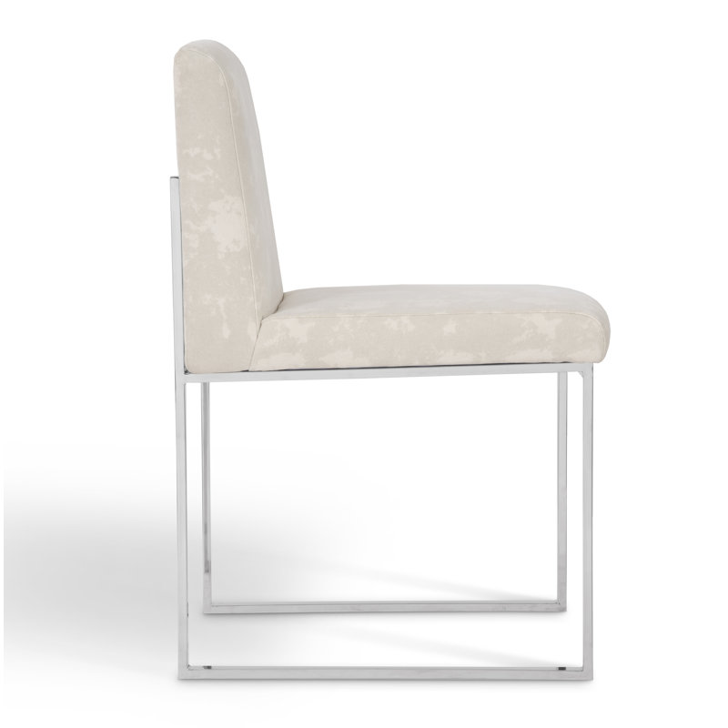 Frozen Fabric Upholstered Side Chair