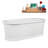 71" Streamline Soaking Freestanding Tub and Tray With Internal Drain-101697654