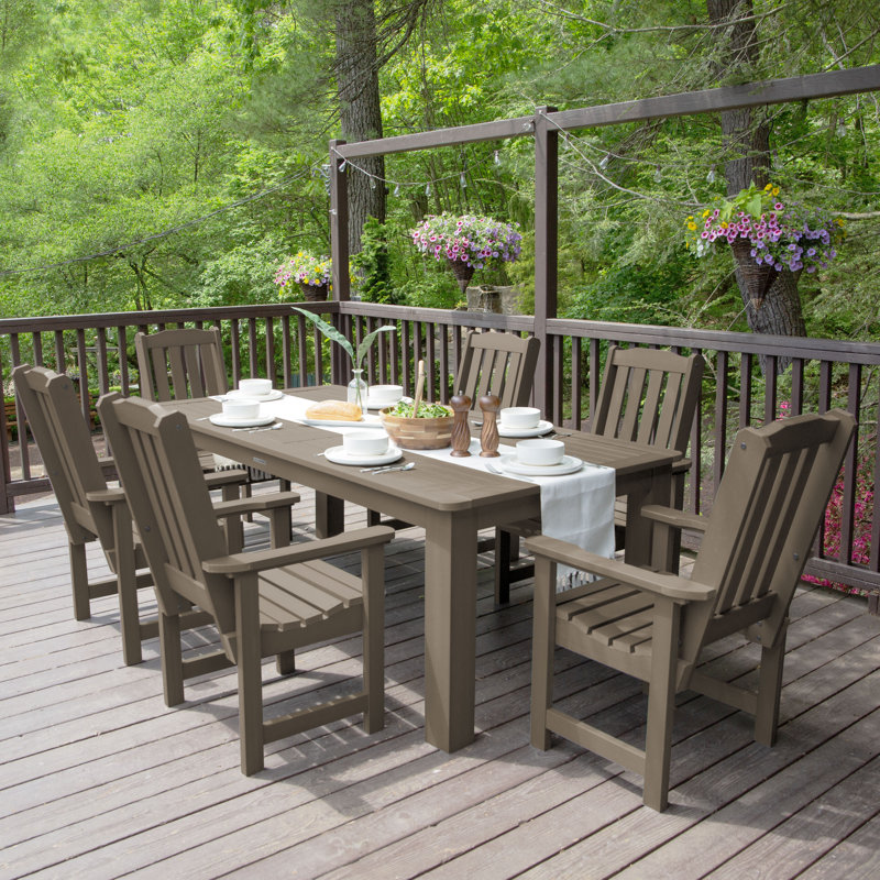 Ensemble repas pour 6 personnes Kile, Brun bois, L 84 po x l 42 po x H 30 po