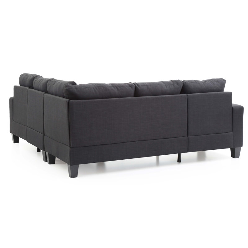Canapé modulaire Newbury, Tissu noir
