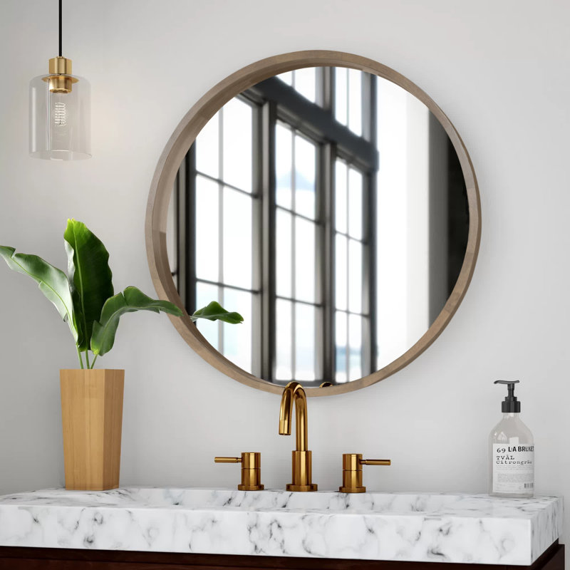 Miroir décoratif moderne et contemporain Loftis, 30 po x 30 po, gris