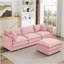 Modular Sectional Sofa, 3-Seater Couch With Movable Ottoman-683274913