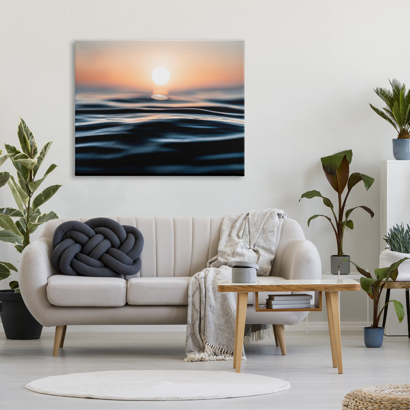 «Abstract Sunlit Ripples On Canvas» par Jared Kreiss, reproduction abstraite, H 36 po x l 48 po x P 1,5 po