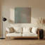 Abstrait couleur champ 24, art mural gris en métal-245013749