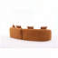 Canapé incurvé modulaire en tissu chenille, canapé éponge à compression complète, aucun assemblage requis-717596742