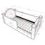 Lit simple capitonné en bois massif avec rideaux Boucle, base de lit pour tout-petit moderne-1131005840
