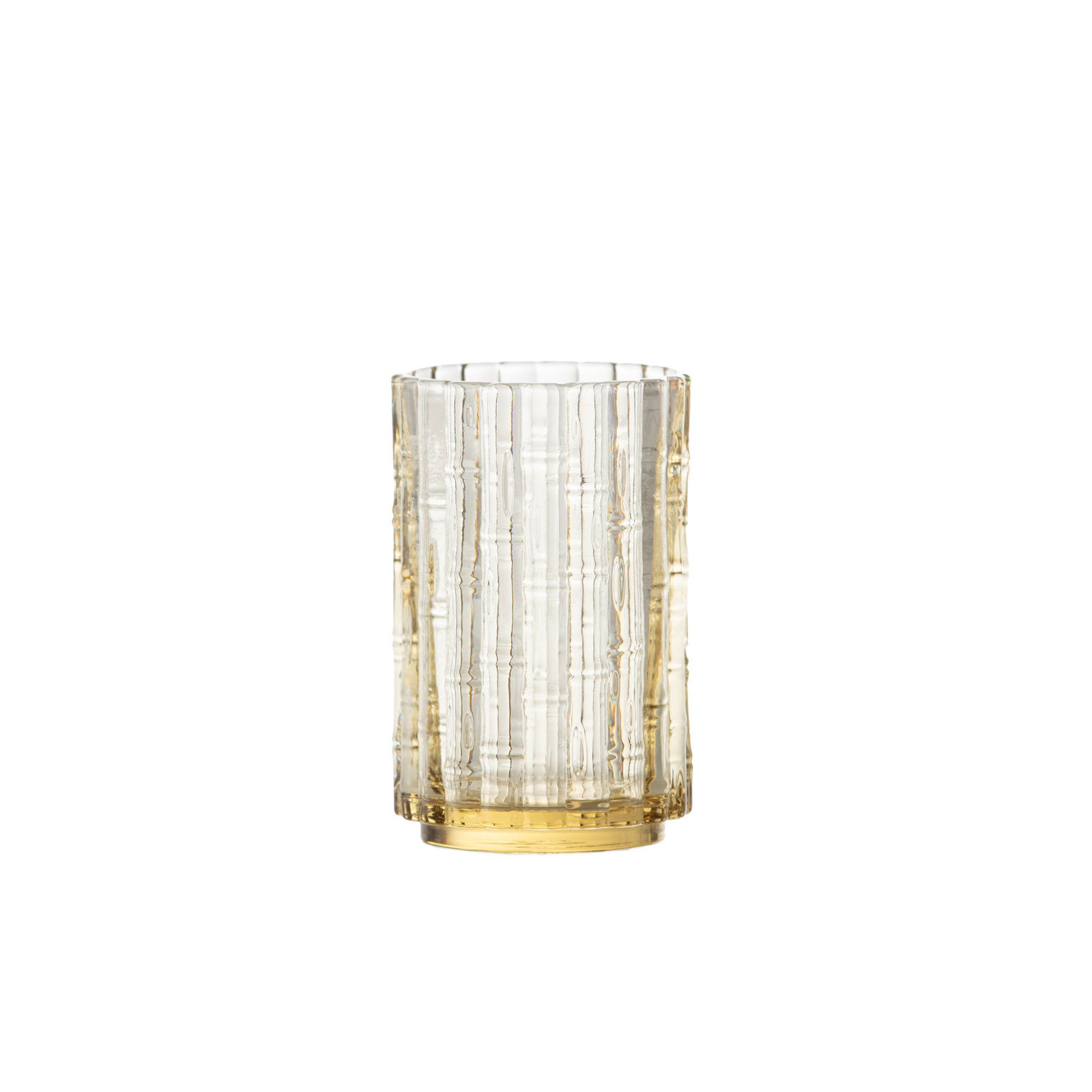 Fortessa Mahalo Stackable Glass, 11 Oz. Double Old Fashioned (Set of 4), Ginger Gold, Ginger Gold, 13.5 fl oz