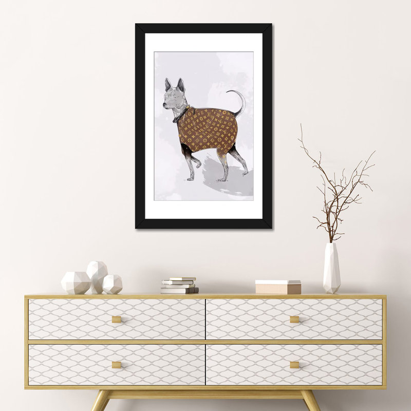 Orange jour’lv', reproduction sur toile tendue, Papier d'art encadré noir, Blanc, H 24 po x l 16 po x P 1 po