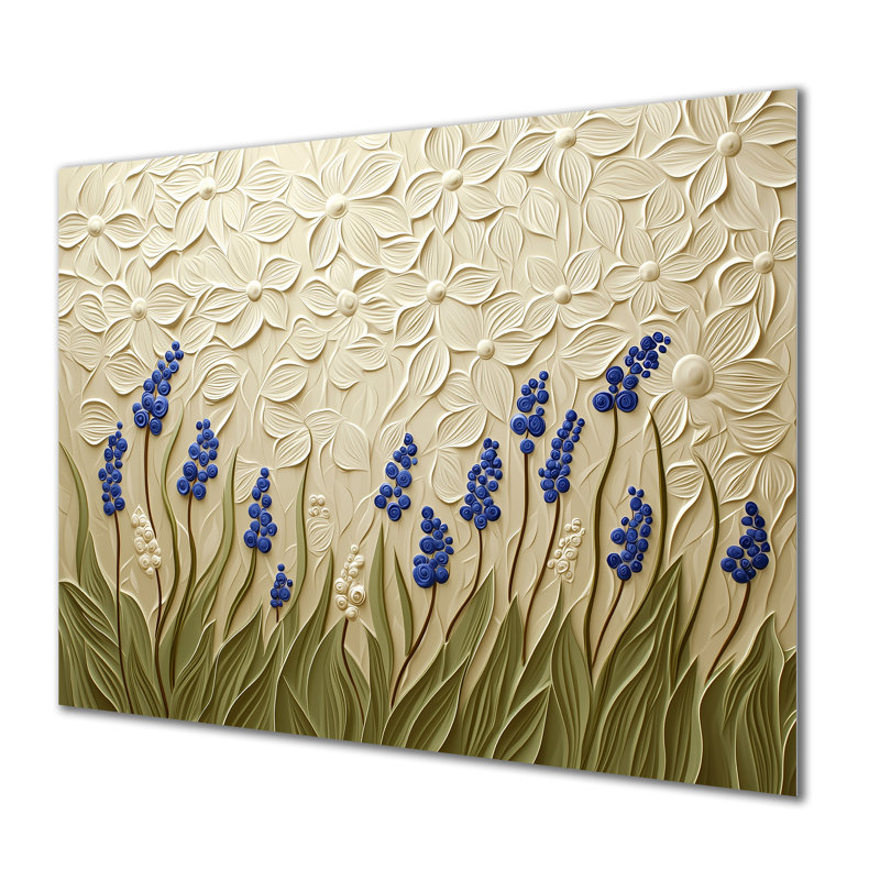 «Bluebell Forest II - Lily», décoration murale en métal, impression moderne sur métal, 12" H x 20" W x 0.84" D