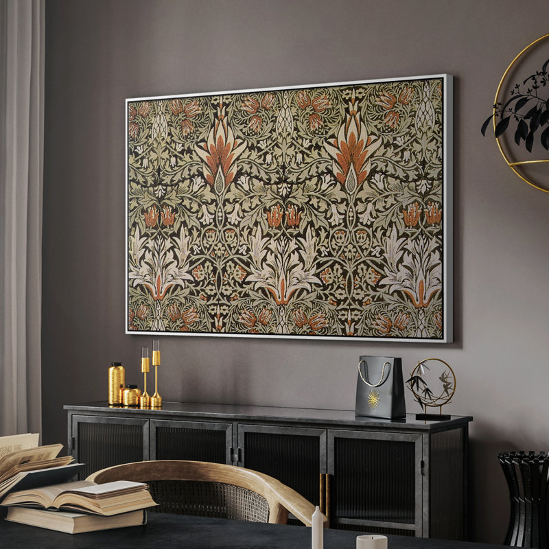 «Vintage Abstract Print - LVI» sur, Blanc, H 25 po x l 37 po x P 2 po