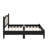 Wooden Vintage Platform Bed with Natural Rattan Headboard-322804485-322804506