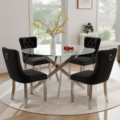 Keyari 4 - Person Pedestal Dining Set