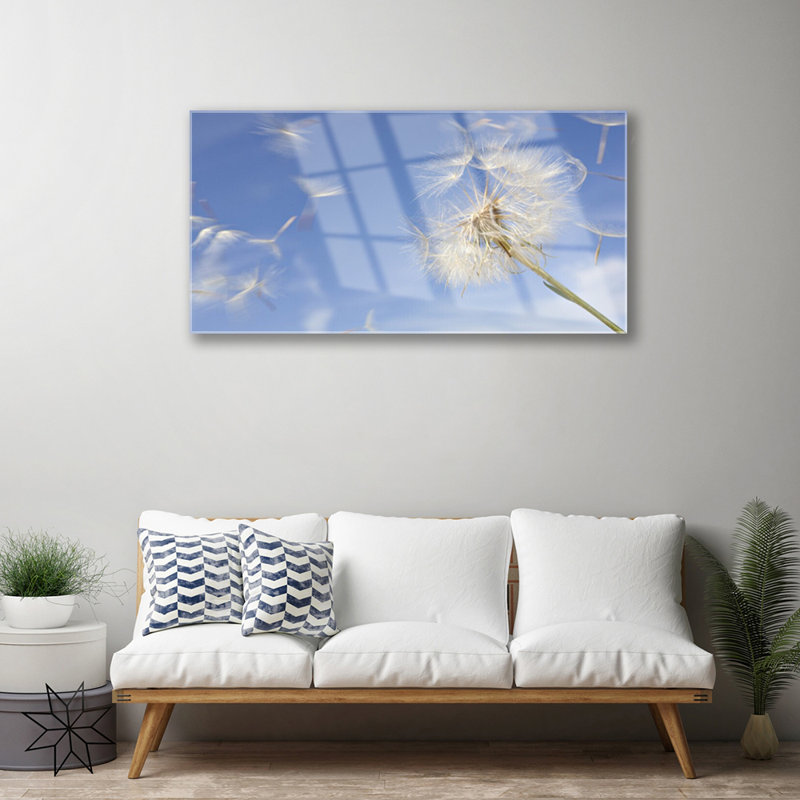 Floral Dandelion - Unframed Photograph on Glass