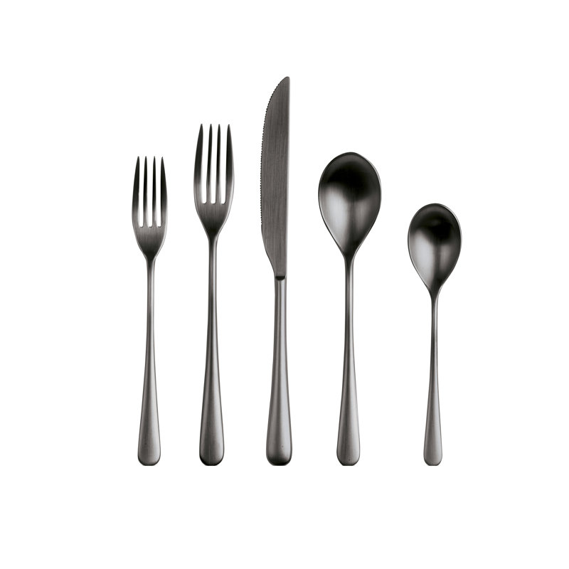 MEPRA Neve Stainless Steel Flatware, Ice Black Gold