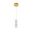Luminaire suspendu cylindrique à 1 lumière DEL avec détails en cristal Alfee-44102515