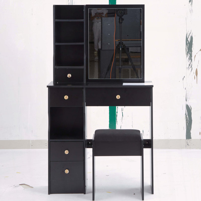 Petite coiffeuse avec miroir coulissant