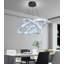 3-ring Modern Crystal Led Dimmable Chandelier Black-130139937