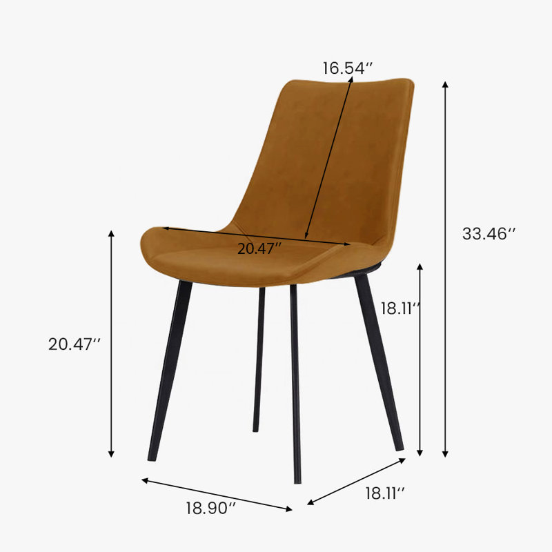 Chaise parsons rembourrée  Till, Brun