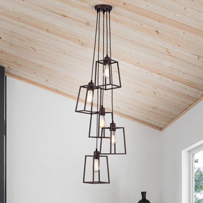 Habiba 5 - Light Oil Rubbed Bronze Cluster Pendant