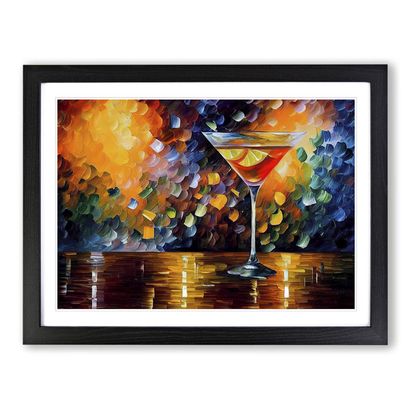 Cocktail Painting Vol.1 Abstract - Framed Print, Black, 46cm H x 64cm W x 2cm D