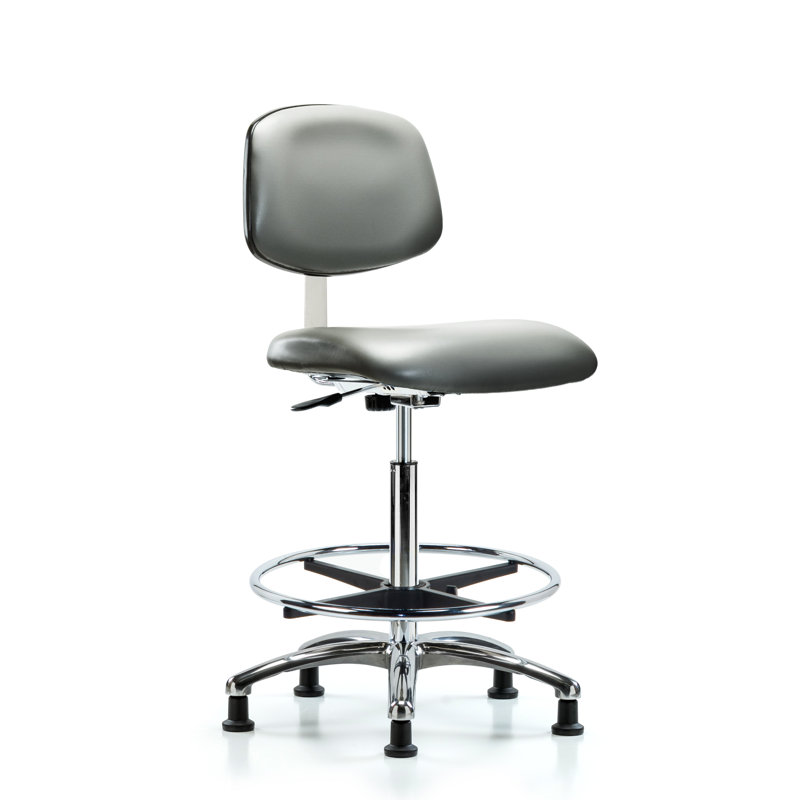 Pawsner Vinyl Task Chair, Sterling, Glides