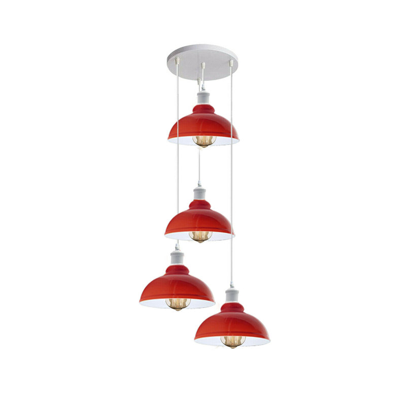 Gatesville 4 - Light Red Cluster Pendant