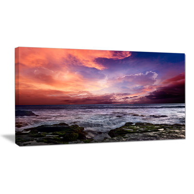 " Rocky Coast With Dramatic Sky Seashore "