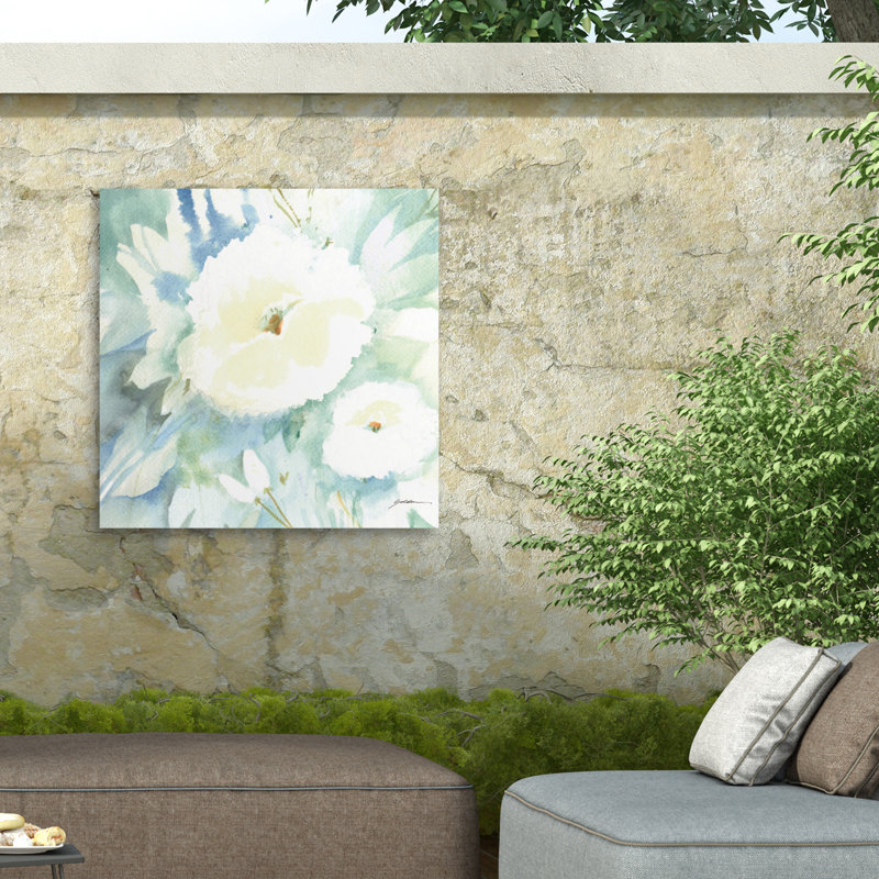 Sheila Golden Night Flower Outdoor  Canvas, H 18 po x l 18 po