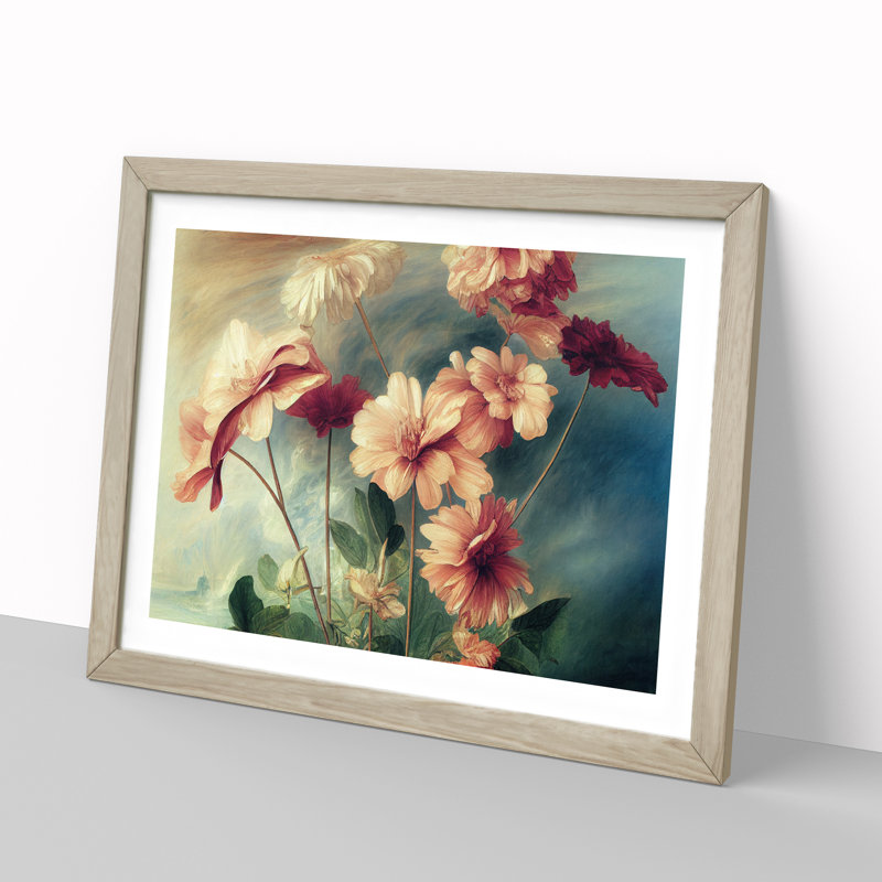 Sensational Flowers - Framed Print, 34cm H x 46cm W x 2cm D, Oak 