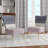 Upholstered Floral Side Chair - Modern floral Accent Chair-90396763