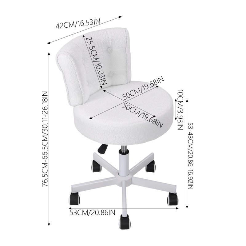 Accent Stool, White