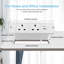 Flush Mount Desktop Charging Station with 2 Outlets, Built-in Furniture Power Strip with USB C Port for Home Office Nightstand