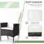 Ensemble bistro 3 pièces avec coussins confortables et design durable pour la détente en plein air
